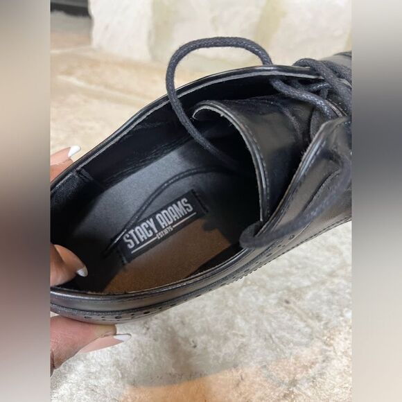 Stacy Adams black oxfords sz 4 - Picture 6 of 7